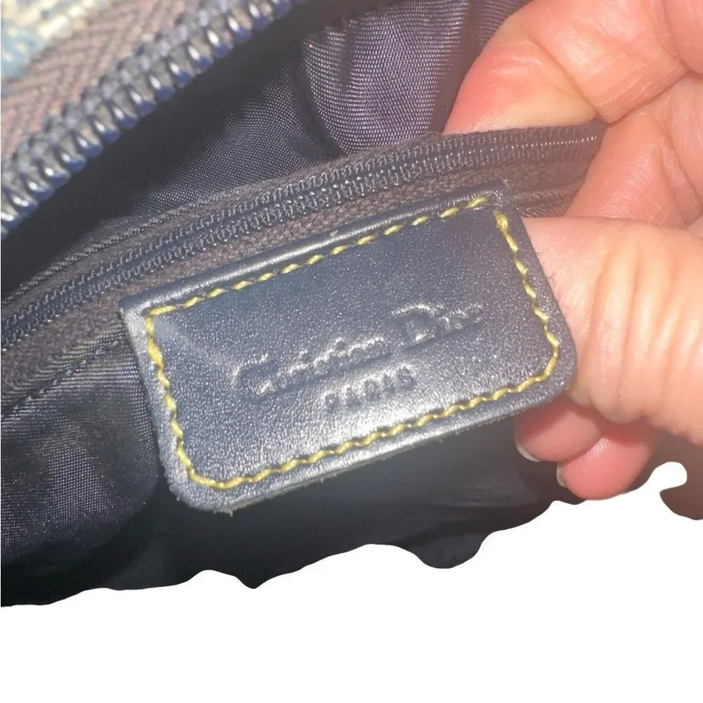 Christian Dior blames blue Diorissimo double sandal mini bag